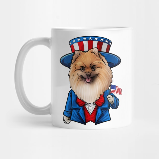 Fourth of July Pomeranian by whyitsme